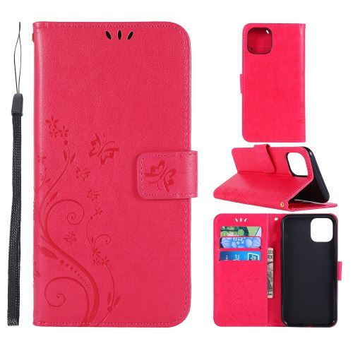 Etui en PU papillon rouge pour votre Apple iPhone XR 6.1 pouces (2019)