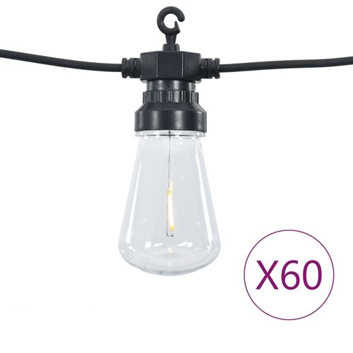vidaXL Guirlandes lumineuses d'extérieur ovales de Noël 60 pcs 59 m