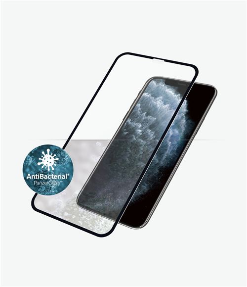 PanzerGlass Original Anti-Microbial - Schermbeschermer voor mobiele telefoon - glass - framekleur black - voor Apple iPhone 11 Pro, X, XS