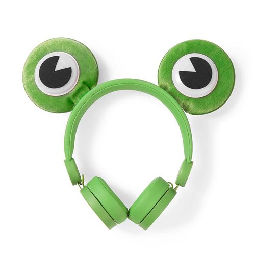 Inconnu noname Casque Filaire animaticks - Freddy Frog avec Oreilles magnétiques Amovibles (Vert) Noir