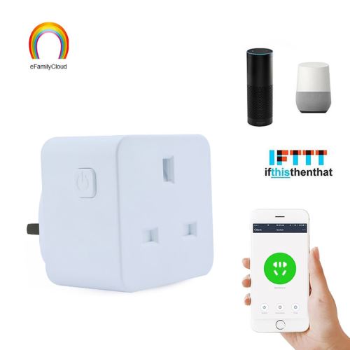 Smart WiFi Prise d'alimentation UK Plug Commutateur pour Amazon Alexa / Accueil Google App contrôle wedazano288