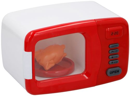Eddy Toys micro-ondes rouge/blanc 20 cm