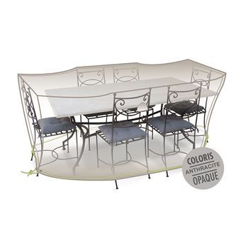 Housse de protection Cover Air pour table rectangulaire + 8 chaises - 240 x 130 x 70 cm - Jardiline - 1