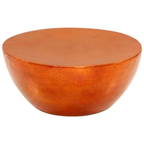 vidaXL Table basse Aluminium martelé 70 x 30 cm Cuivre
