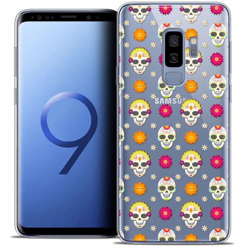 Coque Crystal Gel Samsung Galaxy S9+ (6.2 ) Extra Fine Halloween - Skull Halloween