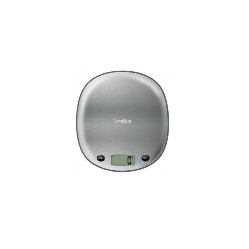 Terraillon Balance De Cuisine Electronique Macaron - 5 Kg - Inox Reglisse