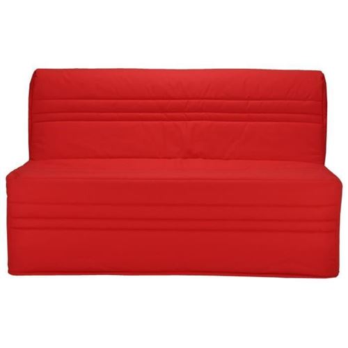 JOE Banquette BZ 3 places - Tissu rouge - Contemporain - L 143 x P 97 cm