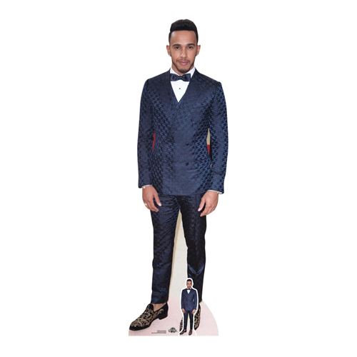 Figurine en carton taille reelle Lewis Hamilton tapis rouge 174cm