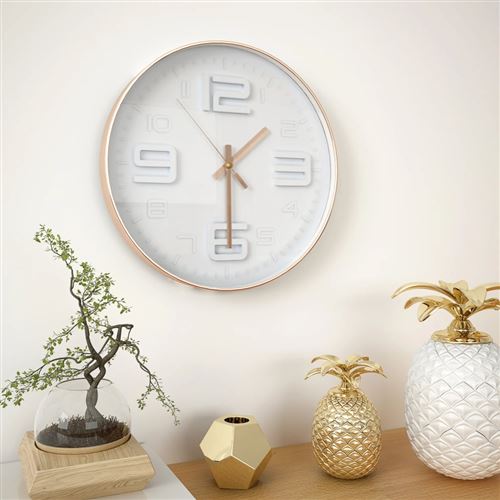vidaXL Wandklok koper-look 30 cm