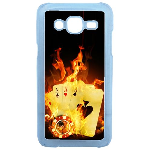 Coque Poker Feu Compatible Samsung Galaxy J5 Transparent
