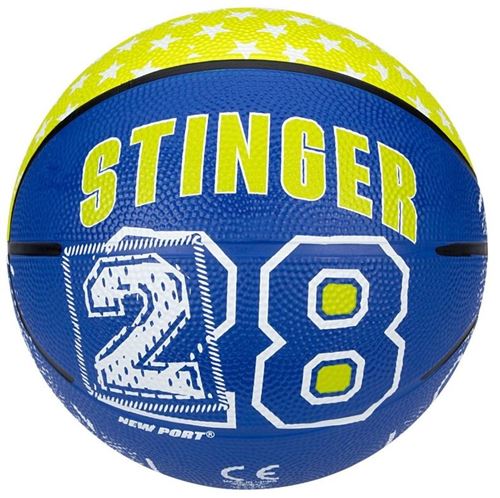 New Port MINI BASKET AVEC PRINT BLEU / FLUOR JAUNE TAILLE 3