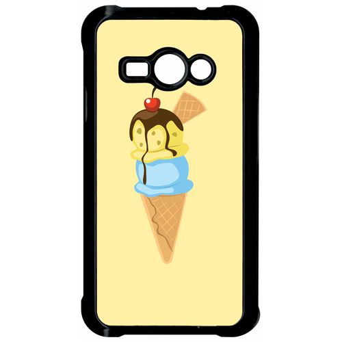 Coque Samsung Galaxy J1 Ace Glace Cornet Jaune