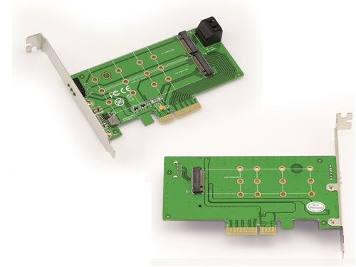 Carte Controleur PCIe pour SSD M.2 et HDD SATA 2 ports M2 SATA +1 port M2 PCIe