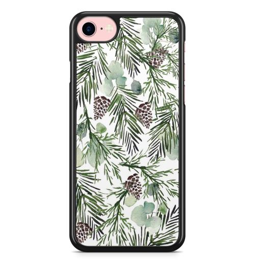 Coque Fifrelin pour iPhone 5 5S et SE Winter Liberty Pattern Feuilles