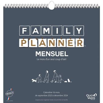 QUOVADIS CAL4 FAMILY PLANNER MENSUEL - 1