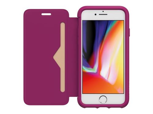 OtterBox Symmetry Series Etui Apple iPhone 8 - Flip cover voor mobiele telefoon - namaakleer - berry in love - voor Apple iPhone 8