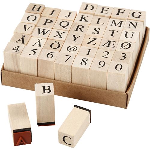 Creotime série de timbres alphabet 13 x 13 x 8 mm 42 parties