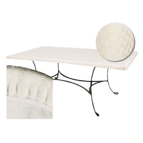 CPM - Sous-nappe protège table rectangulaire Basic - L. 100 x l. 200 cm - Blanc - Basic
