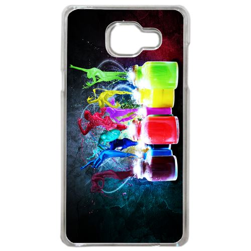 Coque Peinture Abstrait Silhouette Compatible Samsung Galaxy A5 2016 Transparent