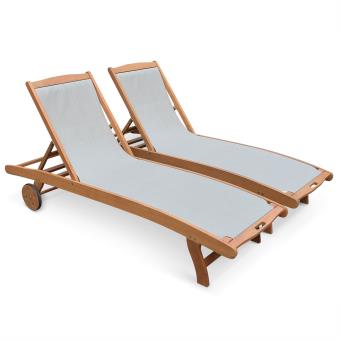 2 Bains De Soleil Marbella Eucalyptus Textilene Alice S Garden Mobilier De Jardin Achat Prix Fnac