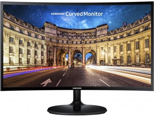 Samsung C27F390FHU - CF390 Series - LED-monitor - gebogen - 27 - 1920 x 1080 Full HD (1080p) @ 60 Hz - VA - 250 cd/m² - 3000:1 - 4 ms - HDMI, VGA - hoogglanzend zwart