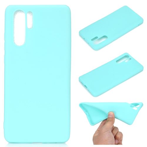 Coque en TPU couleur unie matte cyan pour votre Huawei P30 Pro