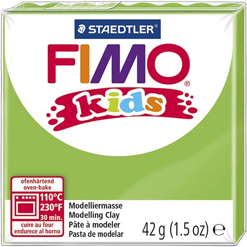 FIMO Lot de 3 kids P&acirc;te &agrave; modeler, durcit au four, vert clair, 42 g
