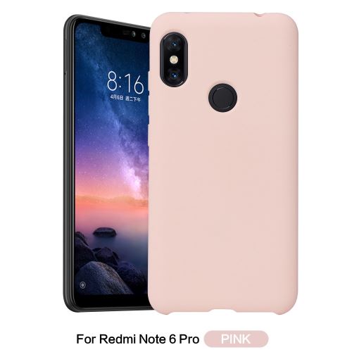Coque en TPU doux et soyeux rose pour votre Xiaomi Redmi Note 6 Pro