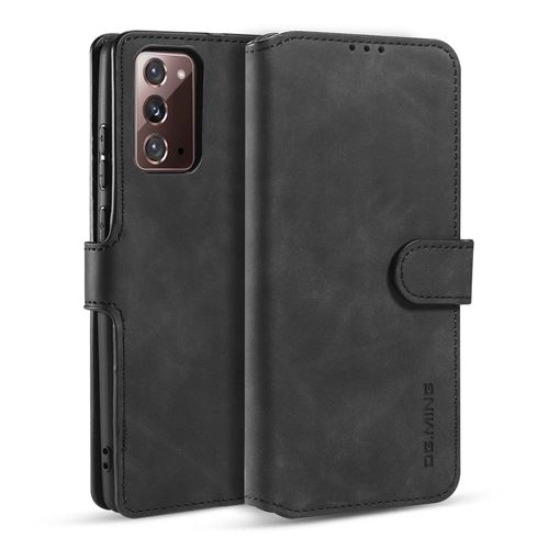 Etui Samsung Portefeuille Noir Pour Samsung Galaxy Note20 Housse En Cuir Pu