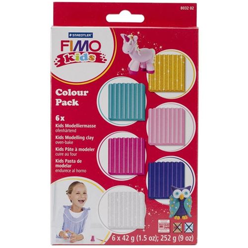 Staedtler Multicolore Fimo Kids 6 Pains Couleurs Fille