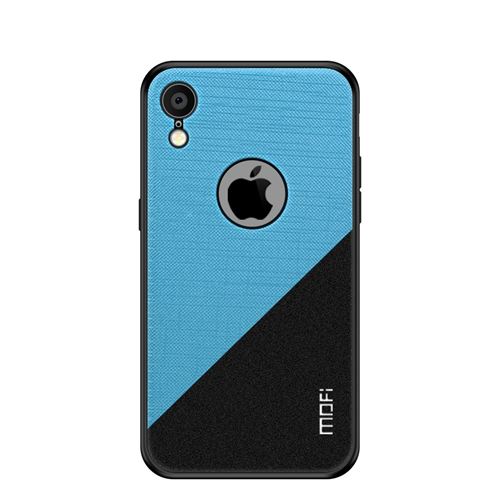 Coque en TPU tissu mince hybride bleu pour votre Apple iPhone XR 6.1 inch