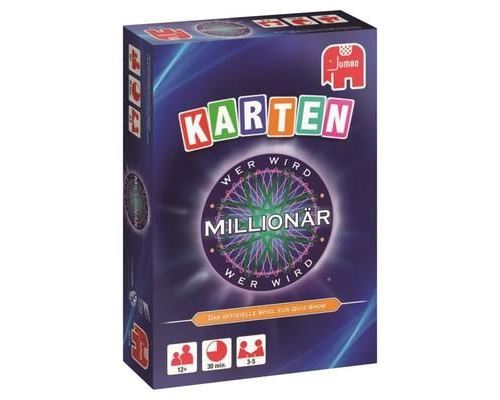 Jumbo Wer wird Millionär Wer wird millionär Kartenspiel, Jeu questionnaire stratégique, 12 année(s), Adultes, Garçon-Fille