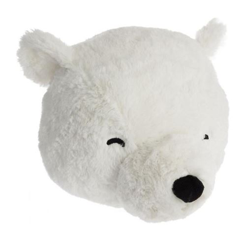 Peluche Tête d'Ours Balou 21cm Blanc