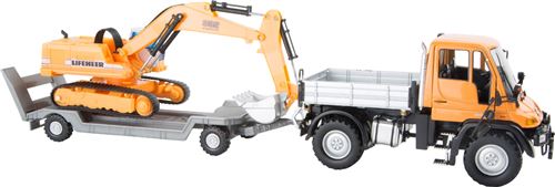 Camion Miniature Mercedes Benz & Tractopelle