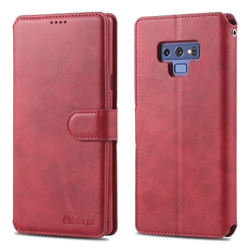 Etui en PU magnétique rouge pour votre Samsung Galaxy Note9 N960