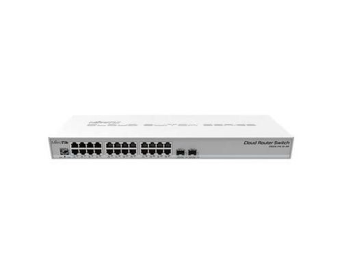 MikroTik Cloud Router Switch CRS326-24G-2S+RM Commutateur C3 Géré 24 x 10-100-1000 (PoE) + 2 x SFP+ Montable sur rack PoE