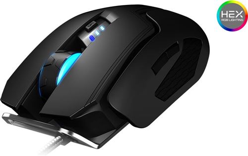 ThunderX3 TM55 - Souris filaire pour gamer - droitier - capteur optique 7200 dpi - 6 boutons programmables ( Catégorie : Souris PC )