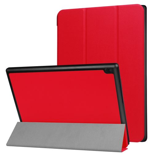Etui en PU plié en position tablette fliprouge pour votre Lenovo Tab 4 10