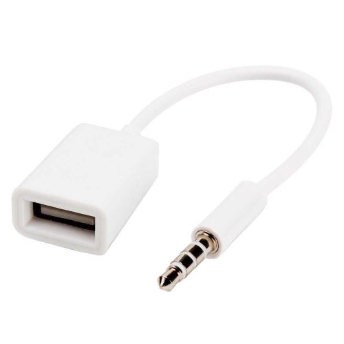 CABLING® Câble audio jack mâle 3.5 mm vers USB 2.0 femelle auxiliaire pour  MP3 Radio voiture