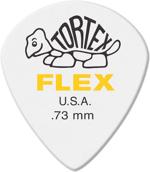 Dunlop 466P073 - 12 médiators Tortex Flex Jazz III XL - 0.73 mm
