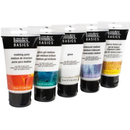 Liquitex set 5 tubes additifs pour peinture acrylique basics 75 ml col995678