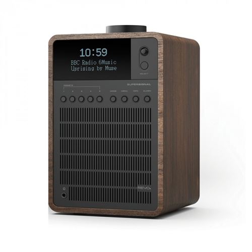 REVO - SuperSignal - Radio réveil FM, DAB+ et connexion Bluetooth - NOYER / NOIR