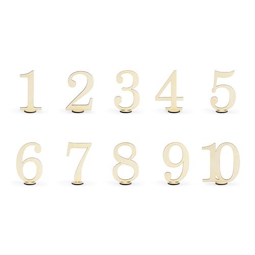 numéros de table 1 à 10 bois 10,5cm
