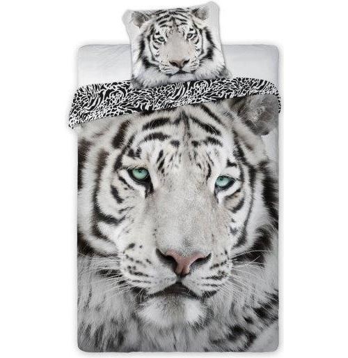 TOM housse de couette tigre 140 x 200 cm gris