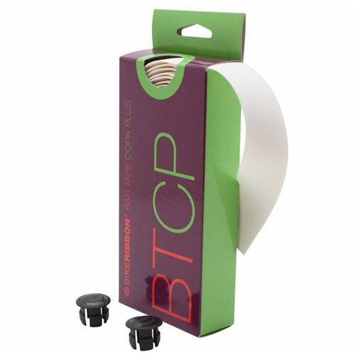 Ruban de guidon bikeribbon cork plus blanc sans liege