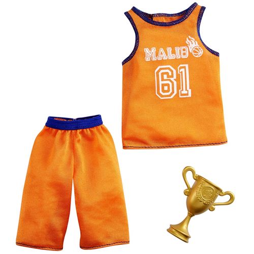 Barbie Ken Carrière Fashion Pack - GRC69 - Short + Débardeur de Joueur de Basket + Trophée