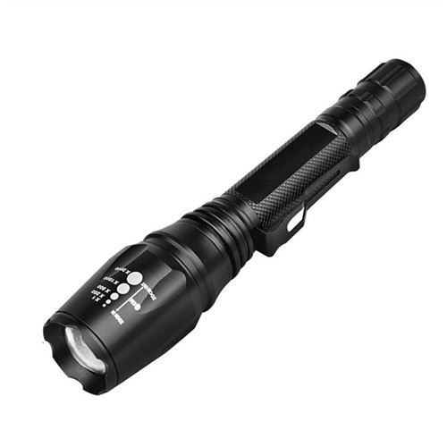 Lampe Torche Etanche à Eclairage LED CREE T6 Rechargeable (Noir)