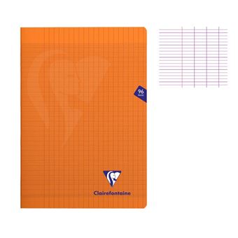 Cahier grand format Clairefontaine Mimesys A4 96 pages Orange