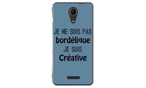 Coque souple pour Wiko Tommy 2 avec impression Motifs Je ne suis pas bordélique bleu