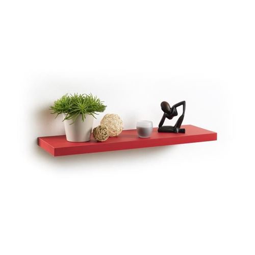 Etagere flottante L75x22,8 cm rouge